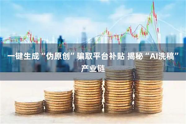 一键生成“伪原创”骗取平台补贴 揭秘“AI洗稿”产业链